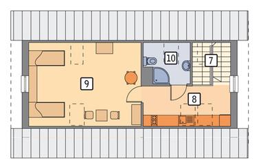 RZUT PODDASZA POW. 34,9 m²